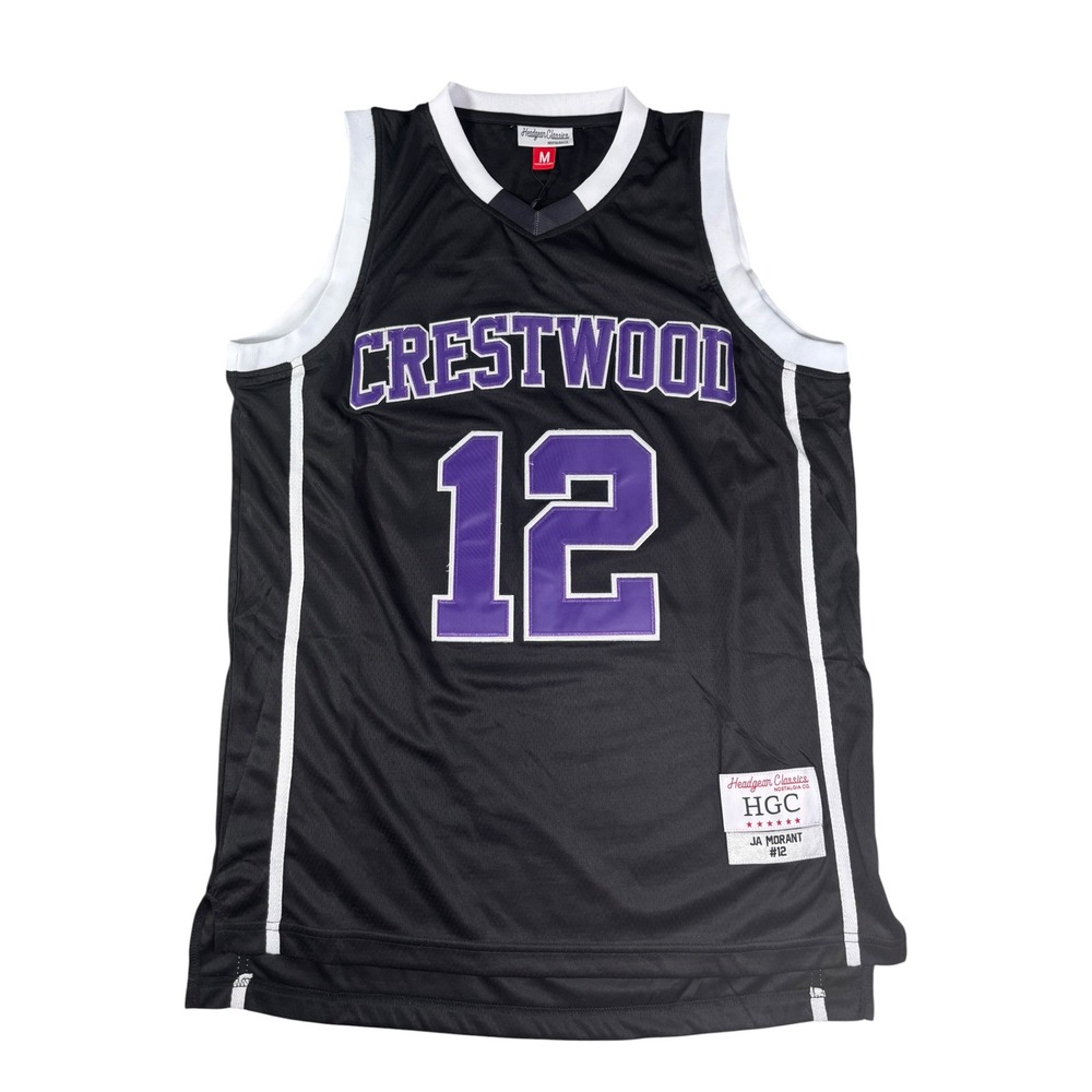 Headgear Classics Ja Morant Crestwood High School Jersey Black Stitched #12 MED